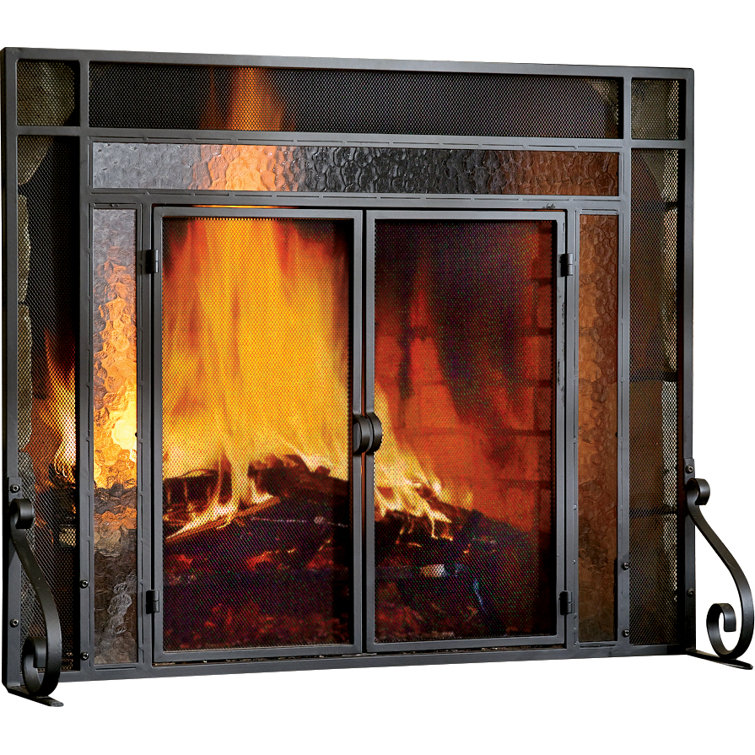 Plow & Hearth 2 Panel Steel Fireplace Screen & Reviews Wayfair